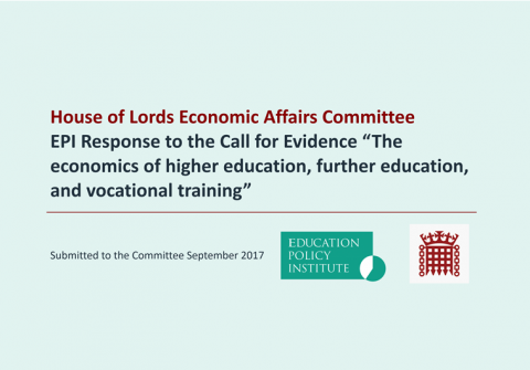 EPI response to inquiry on the economics of higher education, further education, and vocational training
