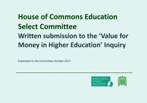 EPI Response to Inquiry on ‘Value for Money in Higher Education’