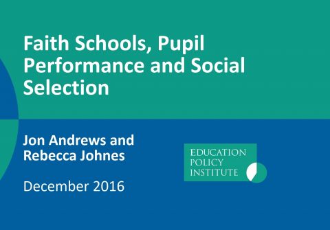 Faith Schools, pupil performance, and social selection