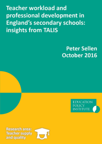 Report: Teacher workload and professional development in England’s secondary schools: insights from TALIS